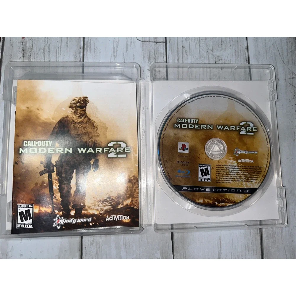 PLAYSTATION 3 PS3 CALL OF DUTY MODERN WARFARE 2 VIDEO GAME DISC / CASE / ARTWORK